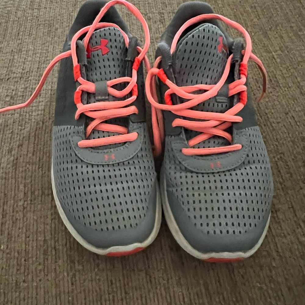 Under Armour Kids' Gray and Pink Running Shoes